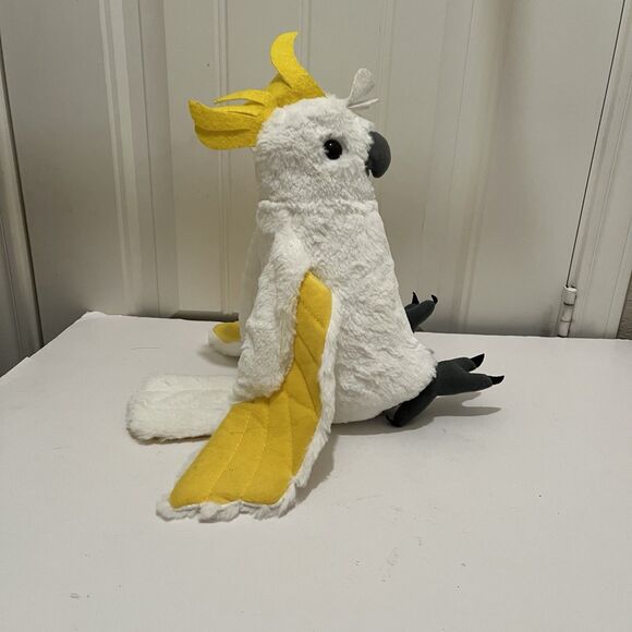 Wild Republic Cockatoo Macaw Parrot White Yellow Tropical Bird Plush 12" 2017 - Picture 4 of 10